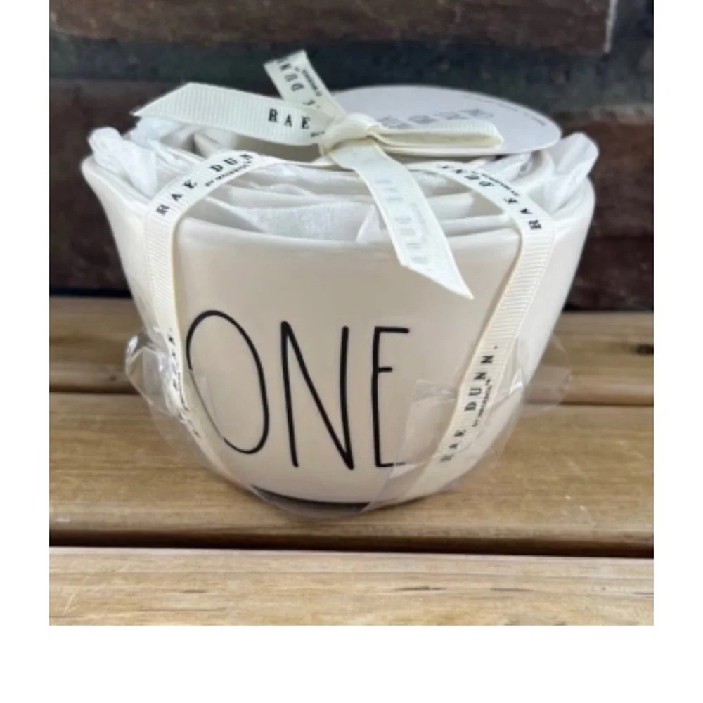 NEW Rae Dunn by Magenta Nesting Set of 4 Measuring Cups - Cream with Black 'Font